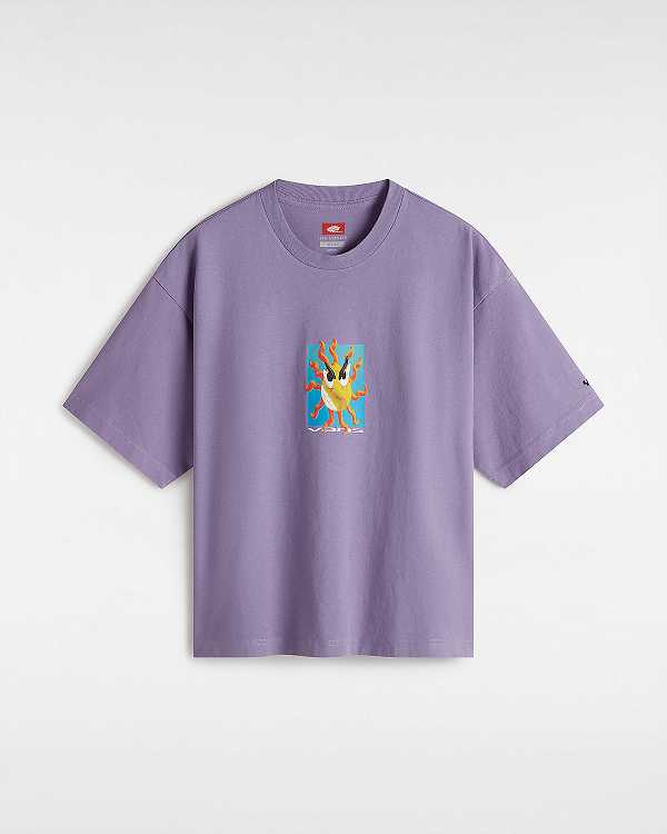 Purple Men Vans Skate Clay T Shirts Canada | VN4251673