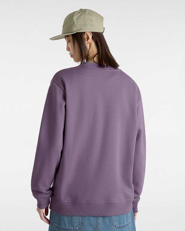 Purple Women Vans Classic V Boyfriend Fit Crew Sweatshirt Canada | VN5021348
