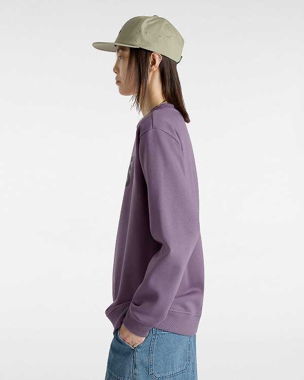 Purple Women Vans Classic V Boyfriend Fit Crew Sweatshirt Canada | VN5021348