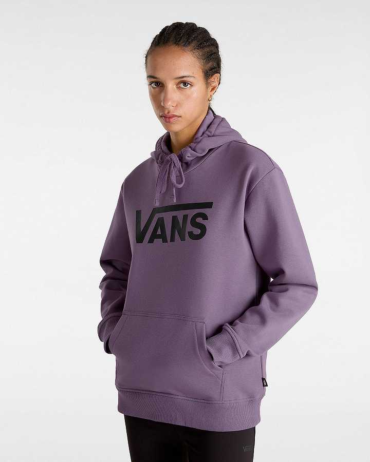 Purple Women Vans Classic V Boyfriend Fit Hoodie Canada | VN6975438