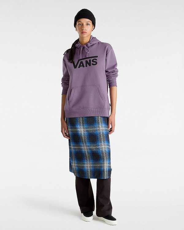 Purple Women Vans Classic V Boyfriend Fit Hoodie Canada | VN6975438