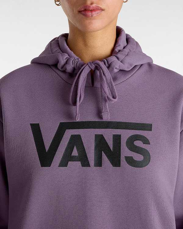 Purple Women Vans Classic V Boyfriend Fit Hoodie Canada | VN6975438