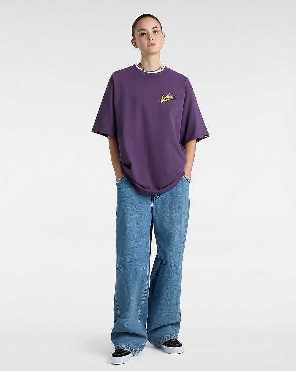 Purple Women Vans Dettori Loose Fit T Shirts Canada | VN5174093