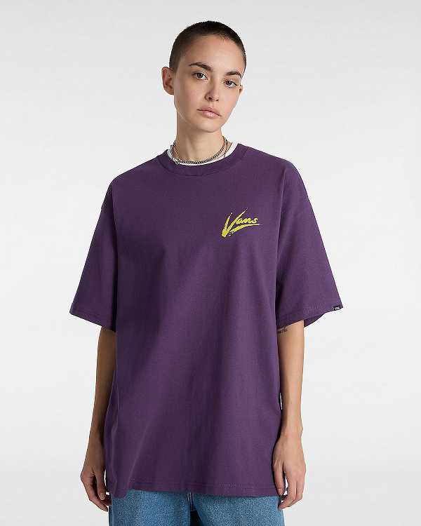 Purple Women Vans Dettori Loose Fit T Shirts Canada | VN5174093