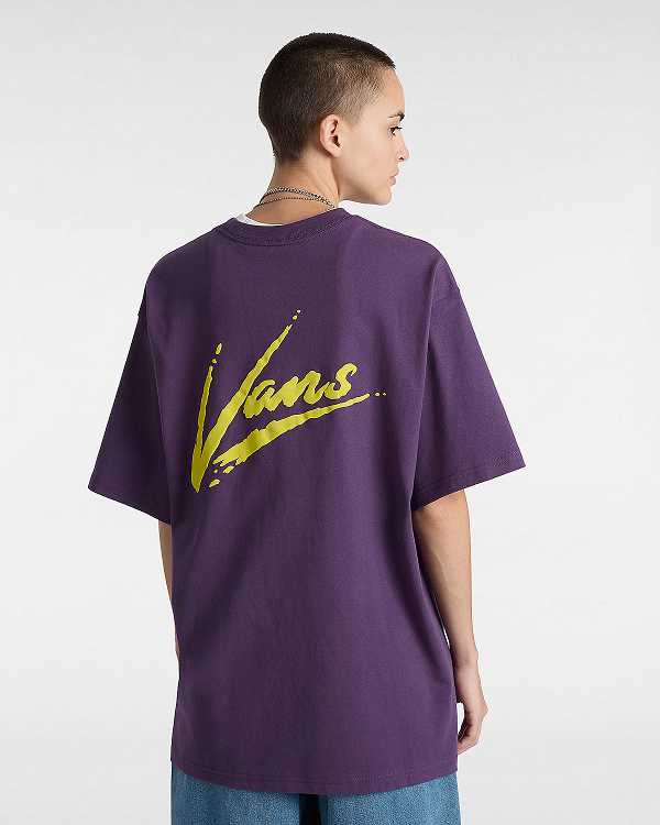 Purple Women Vans Dettori Loose Fit T Shirts Canada | VN5174093