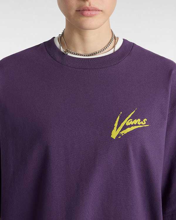Purple Women Vans Dettori Loose Fit T Shirts Canada | VN5174093