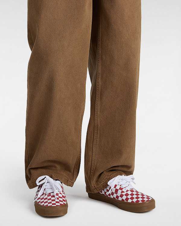 Red Men Vans Authentic Sneakers Canada | VN5902814