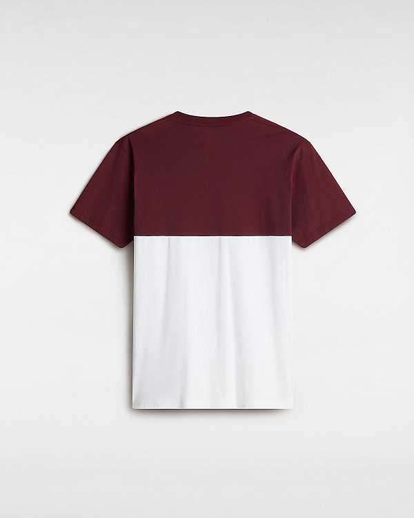 Red Men Vans Colorblock T Shirts Canada | VN2504913
