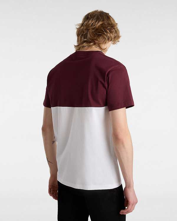 Red Men Vans Colorblock T Shirts Canada | VN2504913