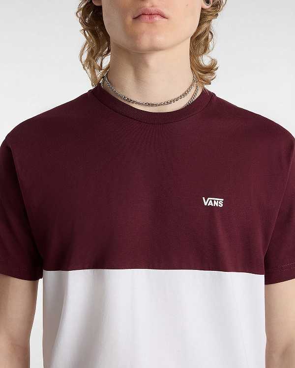 Red Men Vans Colorblock T Shirts Canada | VN2504913