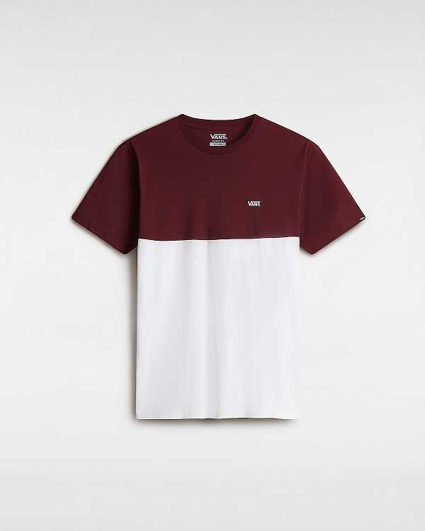 Red Men Vans Colorblock T Shirts Canada | VN2504913