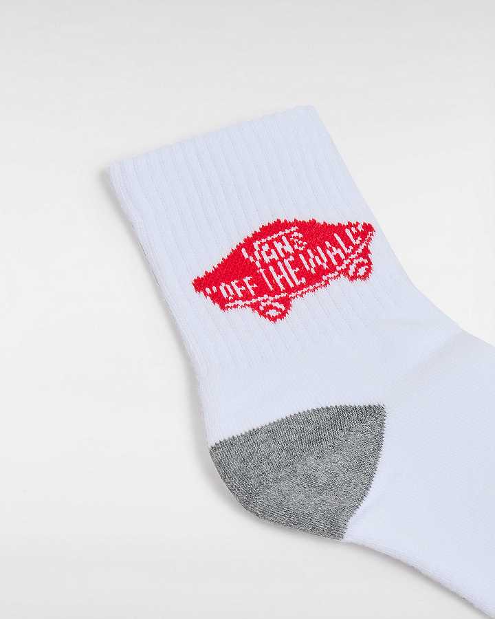 Red Unisex Vans Art Half Crew (1 Pair) Socks Canada | VN9283471