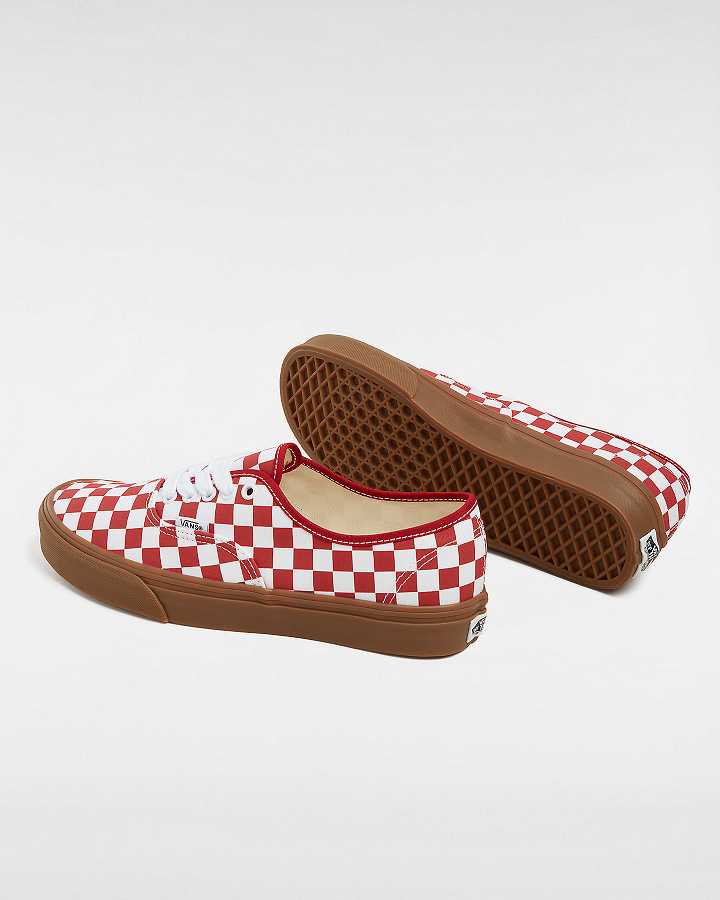 Red Women Vans Authentic Sneakers Canada | VN7120643