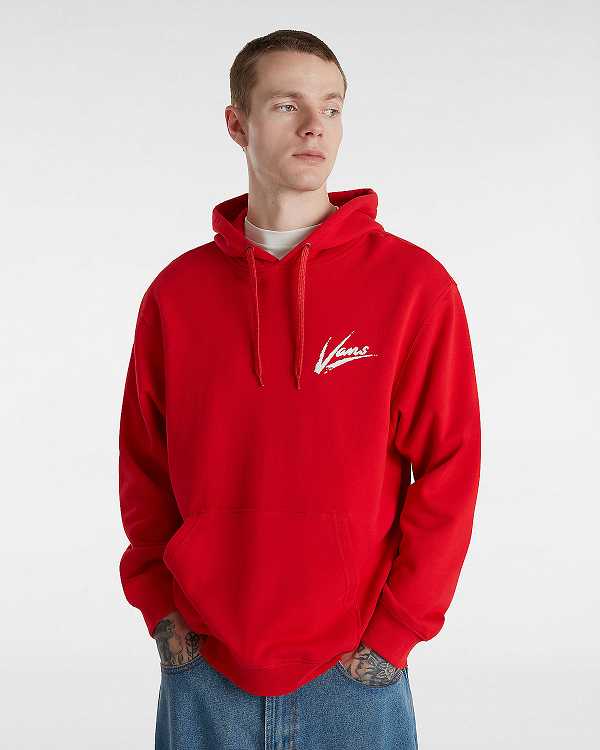 Red Women Vans Dettori Loose Hoodie Canada | VN0473512