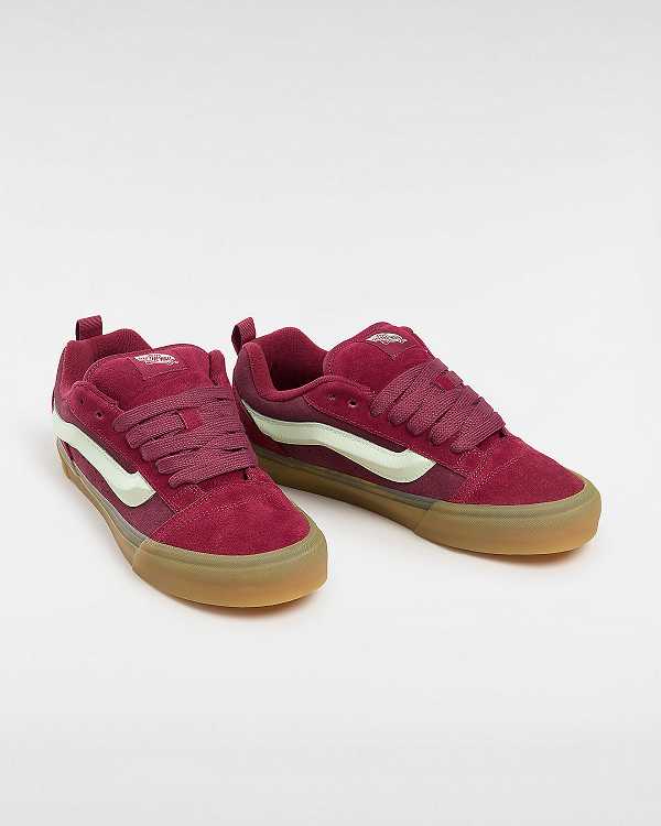 Red Women Vans Knu Skool Sneakers Canada | VN6514239