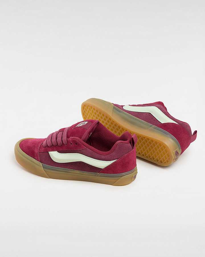 Red Women Vans Knu Skool Sneakers Canada | VN6514239