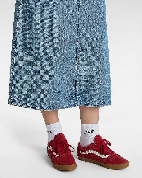 Red Women Vans Old Skool Lowpro Sneakers Canada | VN8325947