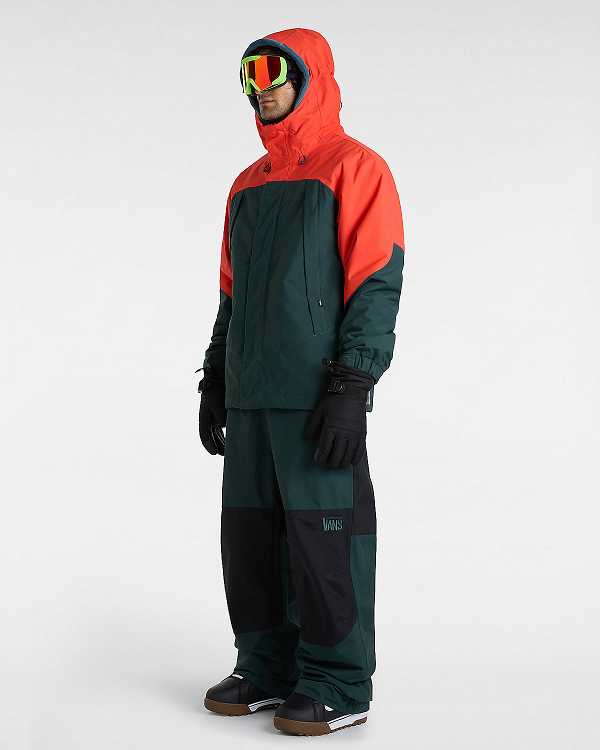 Red / Green Men Vans MTE Hellbound Snowboard Jacket Canada | VN6419027