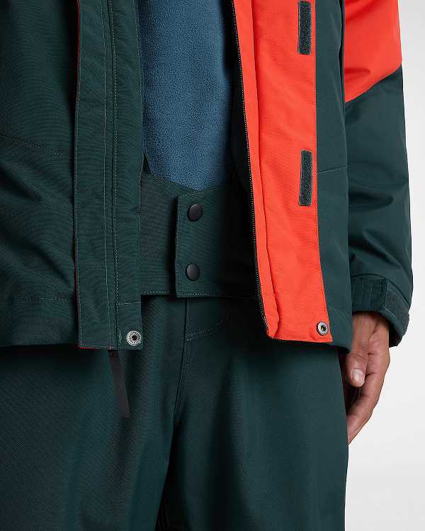 Red / Green Men Vans MTE Hellbound Snowboard Jacket Canada | VN6419027