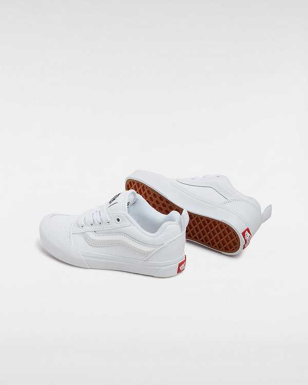 White Kids' Vans Knu Skool (4-8 Years) Sneakers Canada | VN1342697