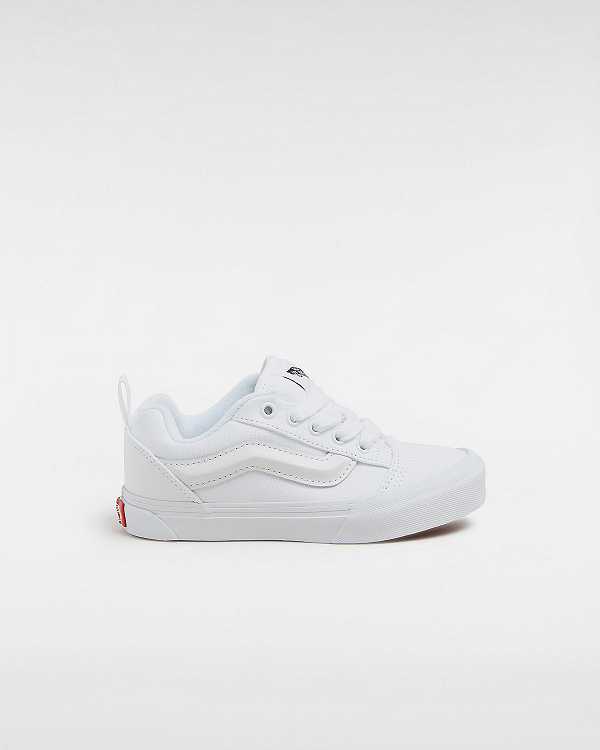 White Kids\' Vans Knu Skool (4-8 Years) Sneakers Canada | VN1342697