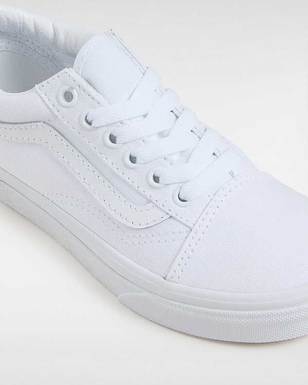 White Kids' Vans Old Skool (4-8 Years) Sneakers Canada | VN8579134