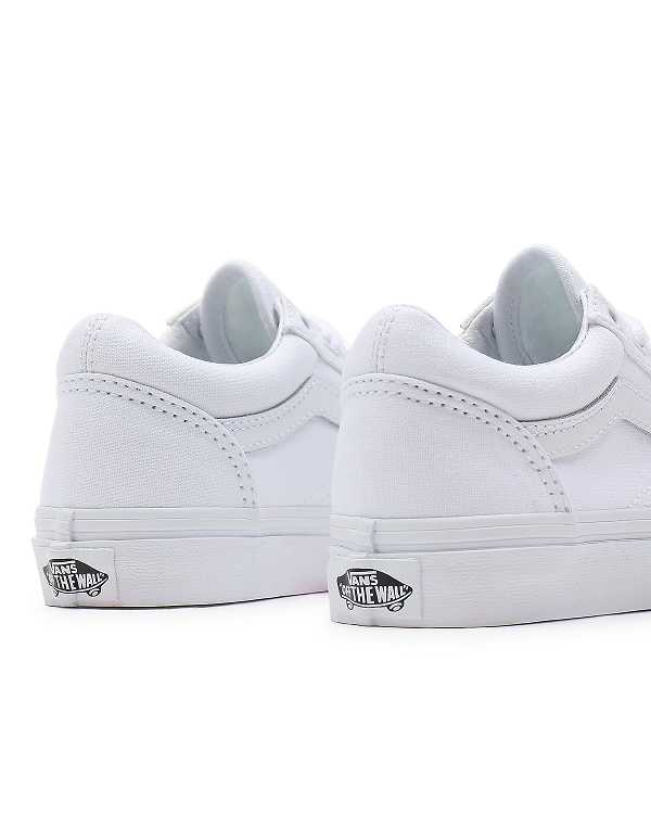 White Kids' Vans Old Skool (4-8 Years) Sneakers Canada | VN8579134