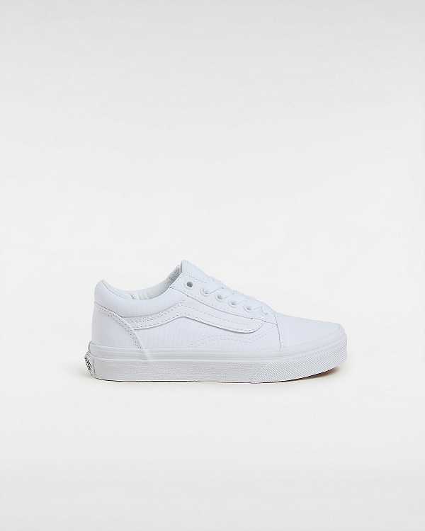 White Kids\' Vans Old Skool (4-8 Years) Sneakers Canada | VN8579134