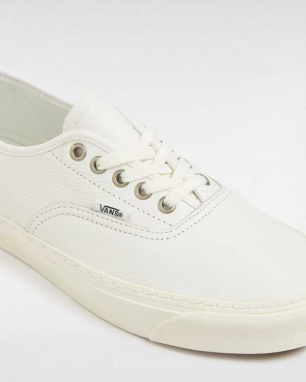 White Men Vans Authentic Lux Leather Shoes Canada | VN0378649