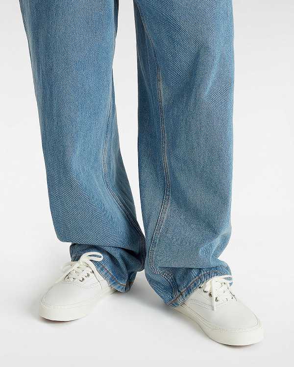 White Men Vans Authentic Lux Leather Shoes Canada | VN0378649