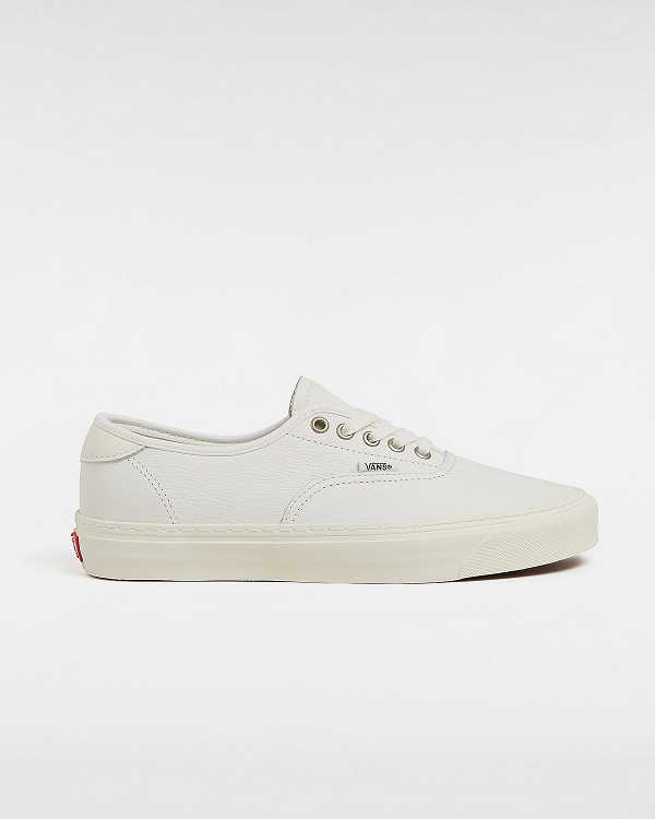 White Men Vans Authentic Lux Leather Shoes Canada | VN0378649