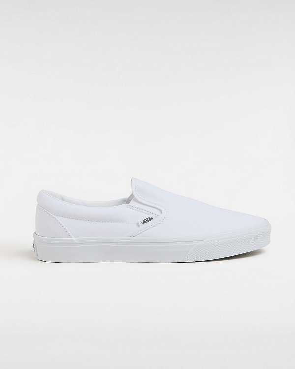 White Men Vans Classic Slip On Shoes Canada | VN8021537