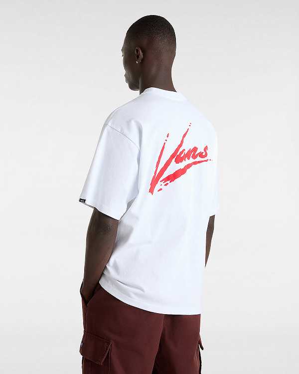White Men Vans Dettori Loose Fit T Shirts Canada | VN6740591