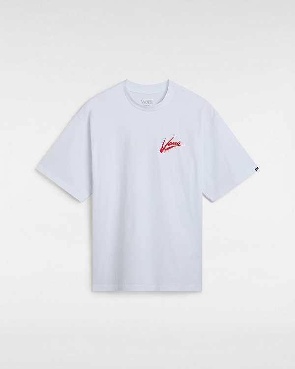White Men Vans Dettori Loose Fit T Shirts Canada | VN6740591