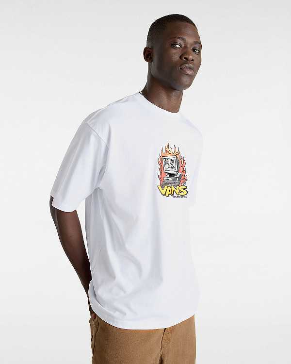 White Men Vans Digital Repair T Shirts Canada | VN4726195