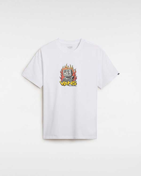 White Men Vans Digital Repair T Shirts Canada | VN4726195