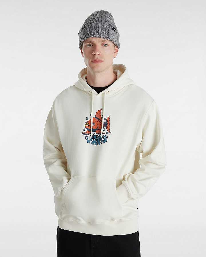 White Men Vans Fish loose Hoodie Canada | VN8290465