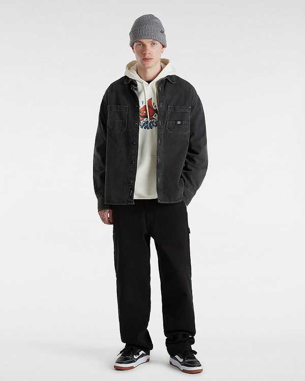 White Men Vans Fish loose Hoodie Canada | VN8290465