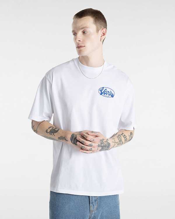 White Men Vans Global Line T Shirts Canada | VN2147958