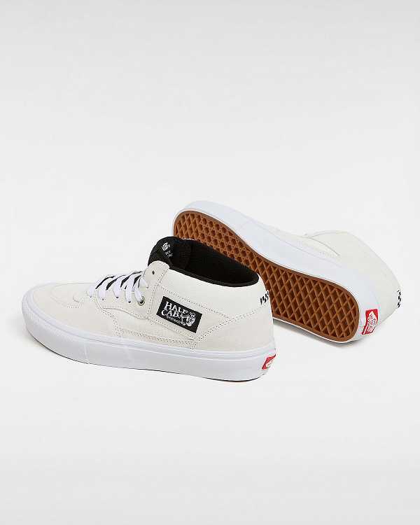 White Men Vans Half Cab Skate Shoes Canada | VN6530217