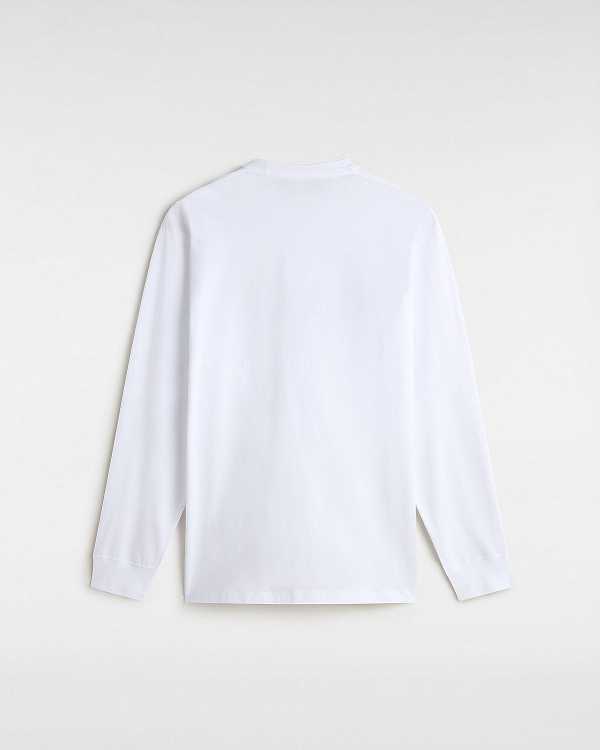 White Men Vans Hi Stretch Long Sleeve T Shirts Canada | VN8147506