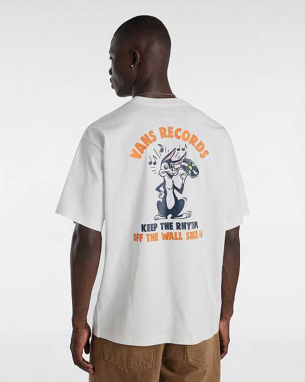 White Men Vans Keep the Rhythm Loose T Shirts Canada | VN1348506