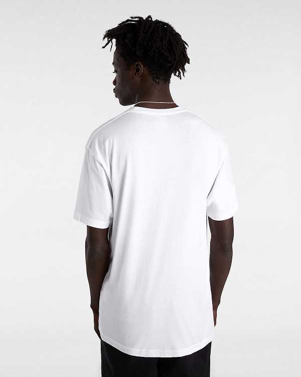 White Men Vans Left Chest Logo T Shirts Canada | VN3701462