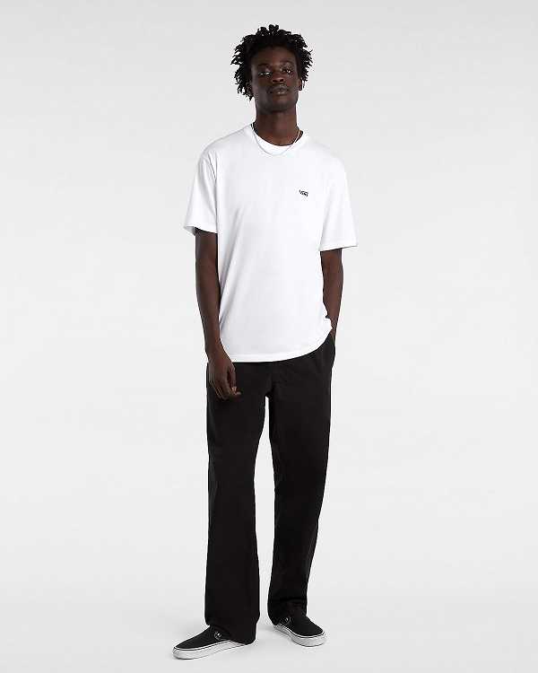 White Men Vans Left Chest Logo T Shirts Canada | VN3701462