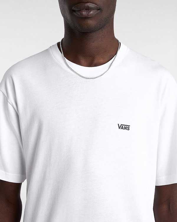 White Men Vans Left Chest Logo T Shirts Canada | VN3701462