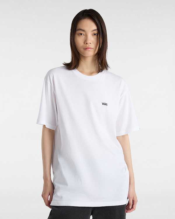 White Men Vans Left Chest Logo T Shirts Canada | VN3701462