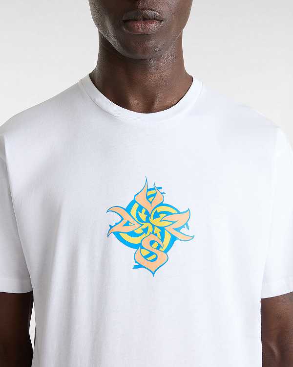 White Men Vans Orbits T Shirts Canada | VN8753910