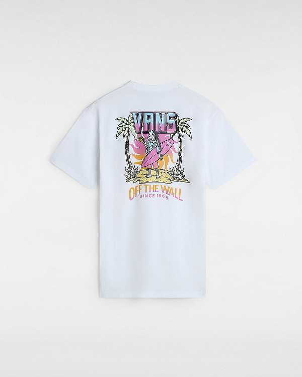 White Men Vans Palm Cheers Classic T Shirts Canada | VN0871263