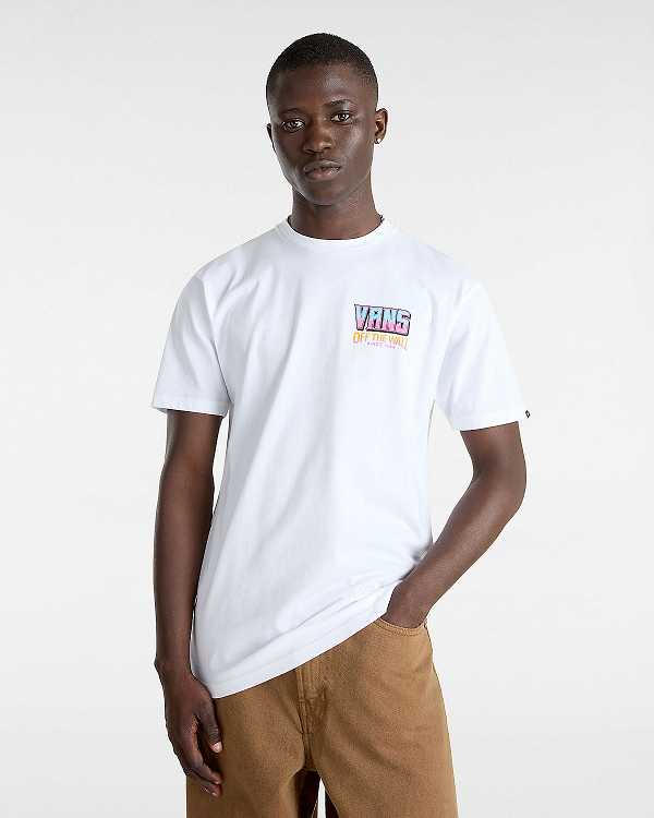 White Men Vans Palm Cheers Classic T Shirts Canada | VN0871263
