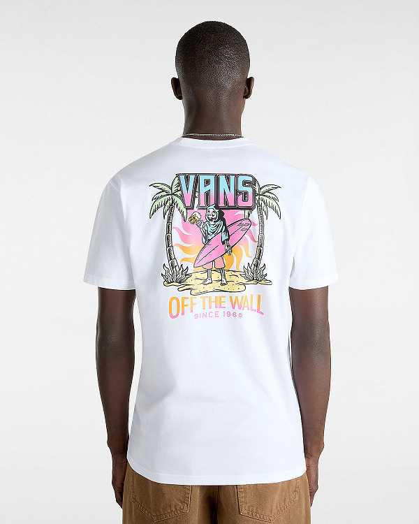 White Men Vans Palm Cheers Classic T Shirts Canada | VN0871263